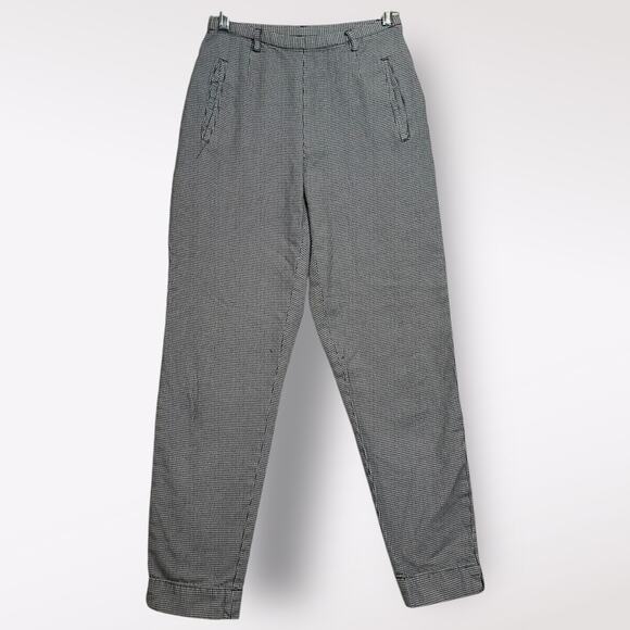 GAP‎ Women's 6 High Rise Trousers Pants Retro Wide Leg 60s Costume Checkered - Picture 1 of 9